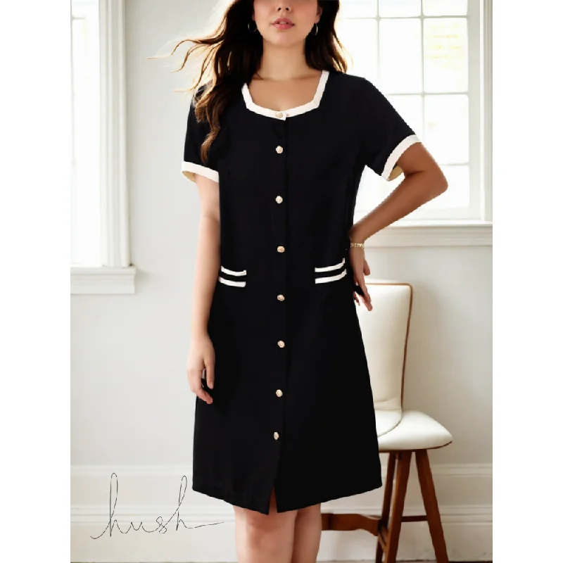 Plus Size Chanelesque Short Sleeve Dress