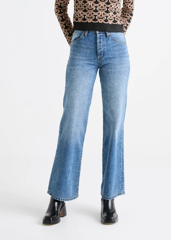 Midweight Denim Wide Leg (Button Fly) - Vintage
