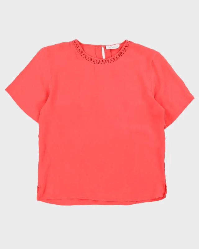 Corral Pink Silk Top - M