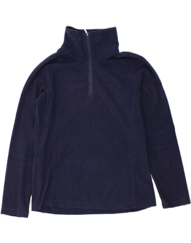 CRAGHOPPERS Womens Zip Neck Sweatshirt Jumper UK 14 Large Navy Blue