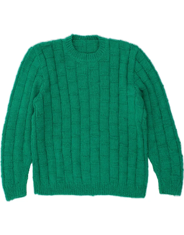 VINTAGE Womens Crew Neck Jumper Sweater UK 16 Large Green