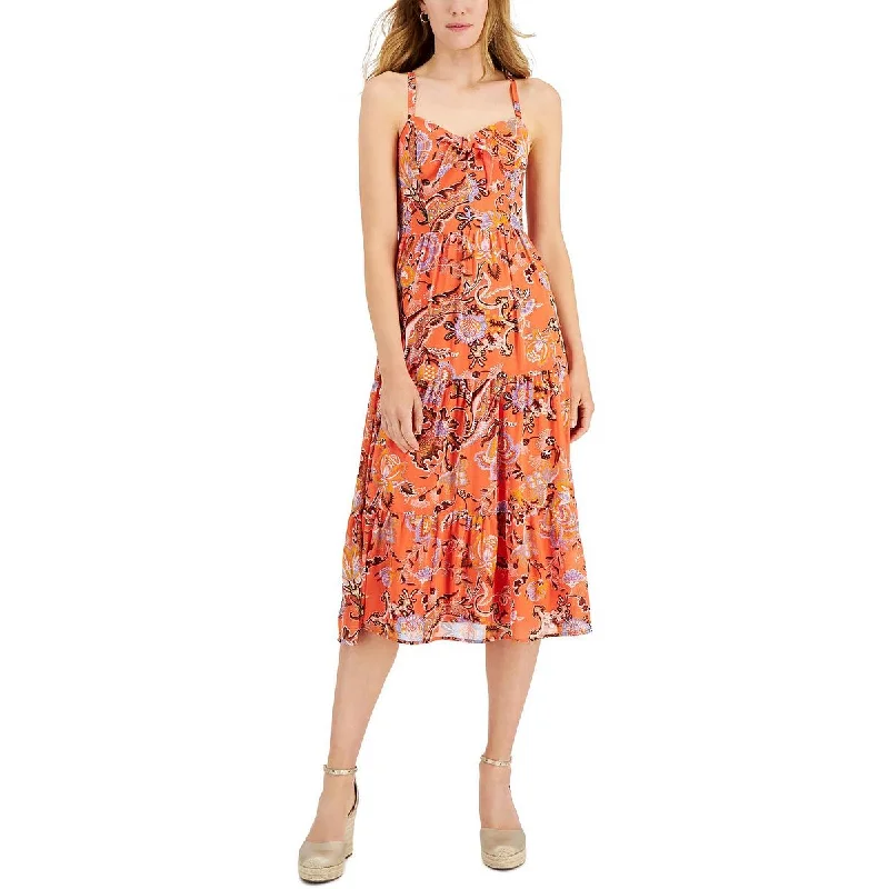 Womens Tiered Midi Sundress