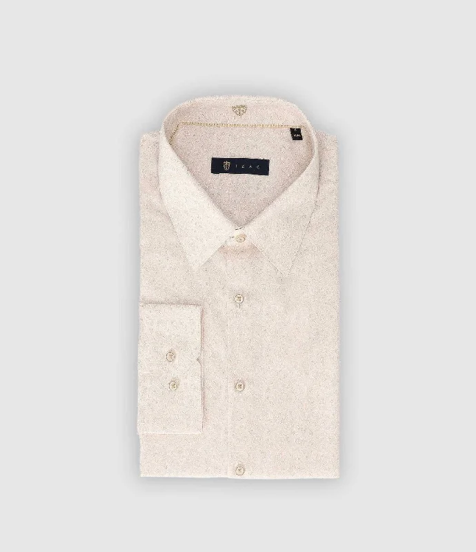 Chemise slim imprimée beige PAQUITO