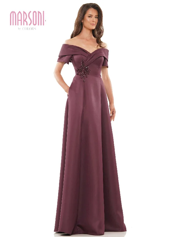 Marsoni Long Off Shoulder Formal Dress 1176