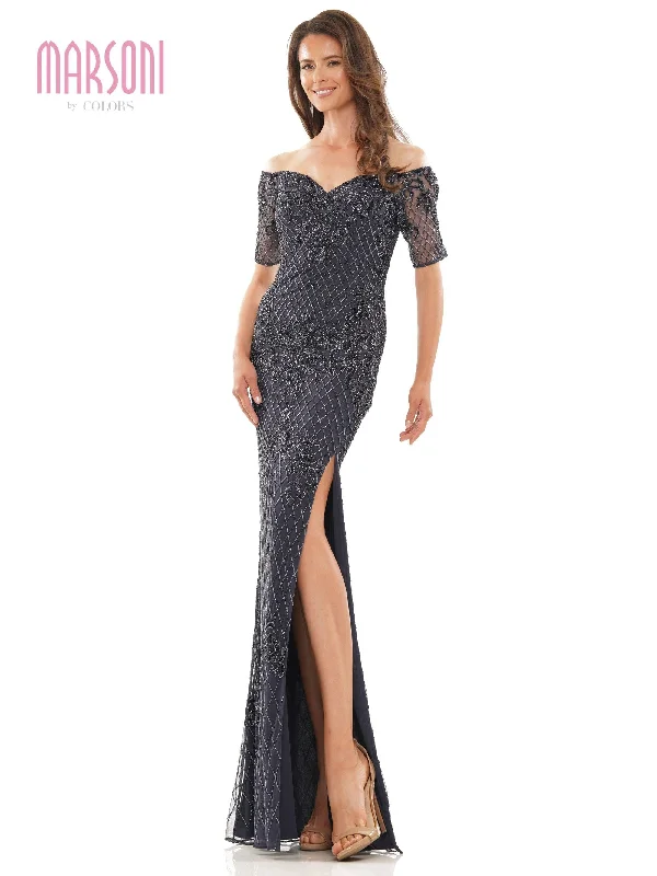 Marsoni Long Off Shoulder Formal Dress 1205