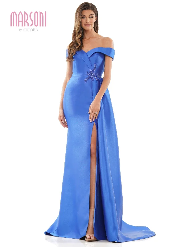 Marsoni Prom Long Off Shoulder Formal Dress 1215