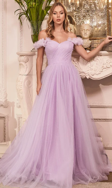 Cinderella Divine CD957 - Off-shoulder Long Gown