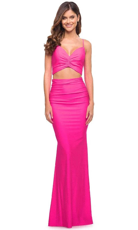 La Femme 30678 - Neon Two-Piece Evening Dress