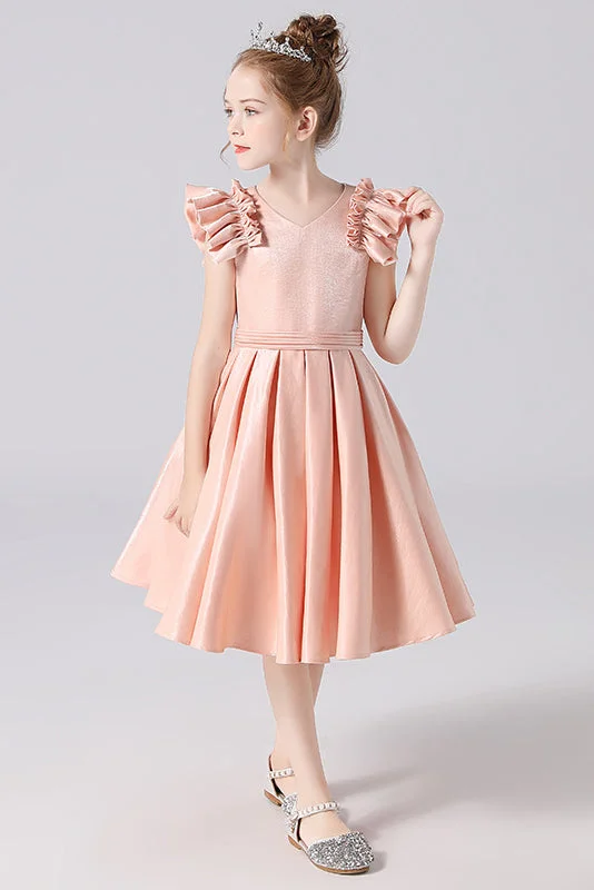 A Line Cute Sleeveless Princess Knee Length Flower Girl Dress