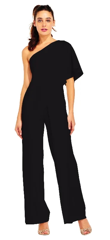 Adrianna Papell - Draped One Shoulder Jumpsuit AP1E201788SC