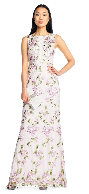 Adrianna Papell - Embroidered Floral Long Dress AP1E204015SC