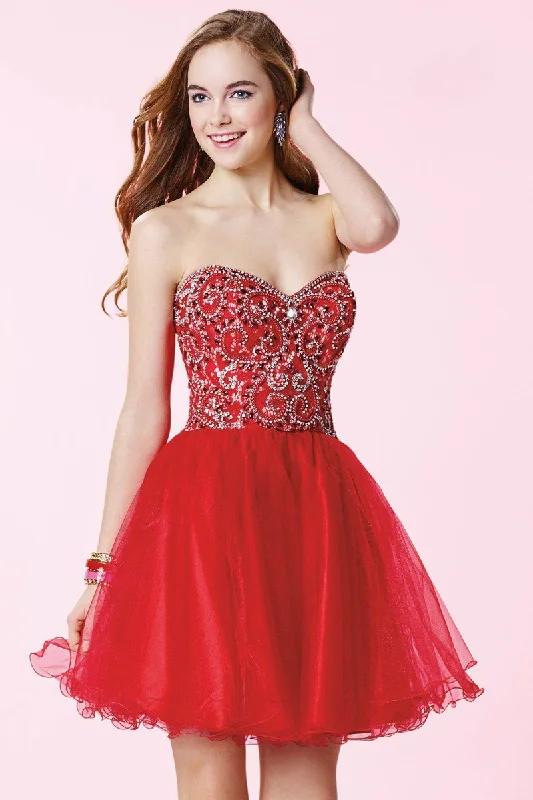 Alyce Paris - Homecoming - Strapless Beaded Bodice A-LIne Dress 3650SC