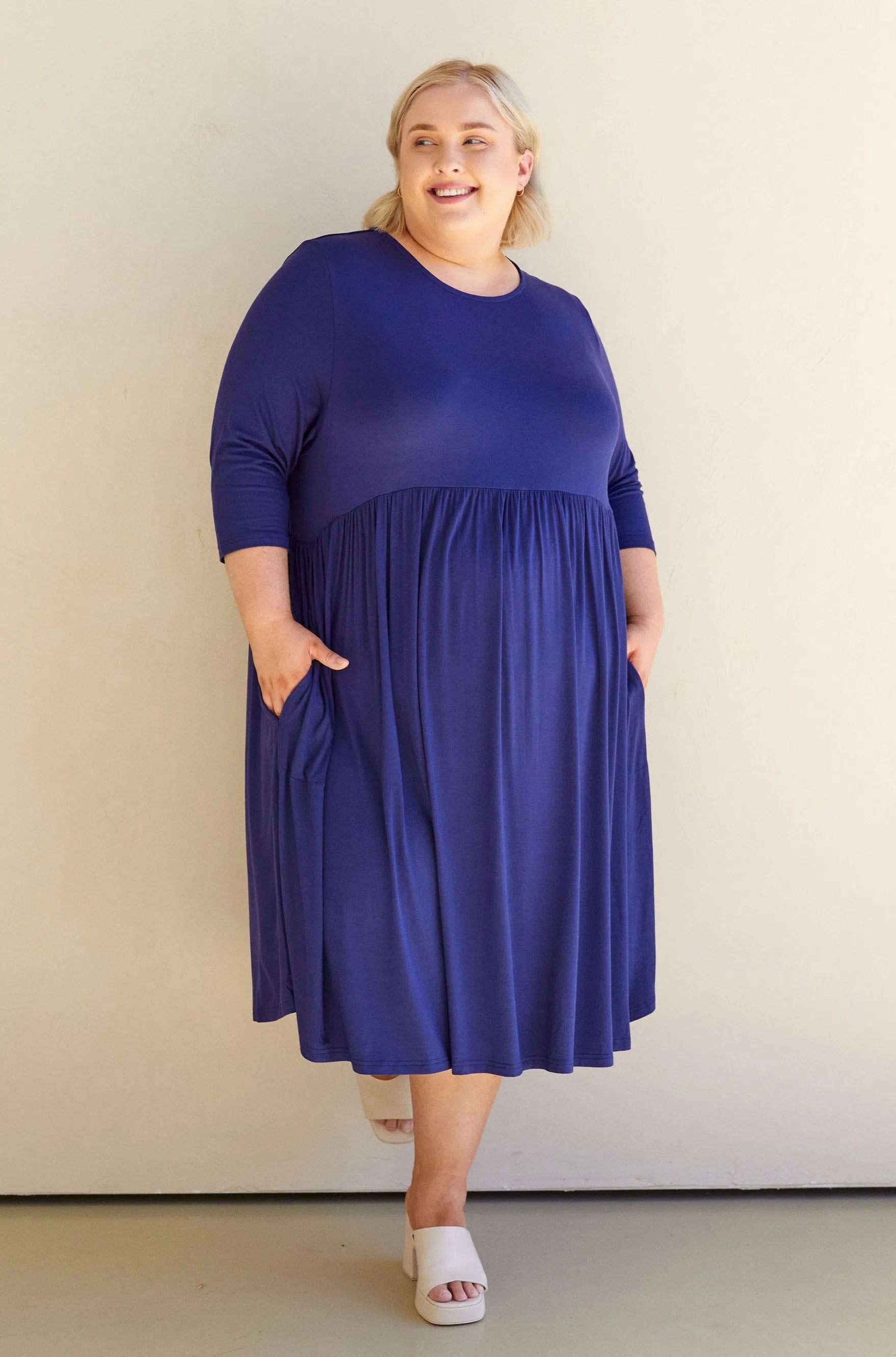 April Dress - Navy