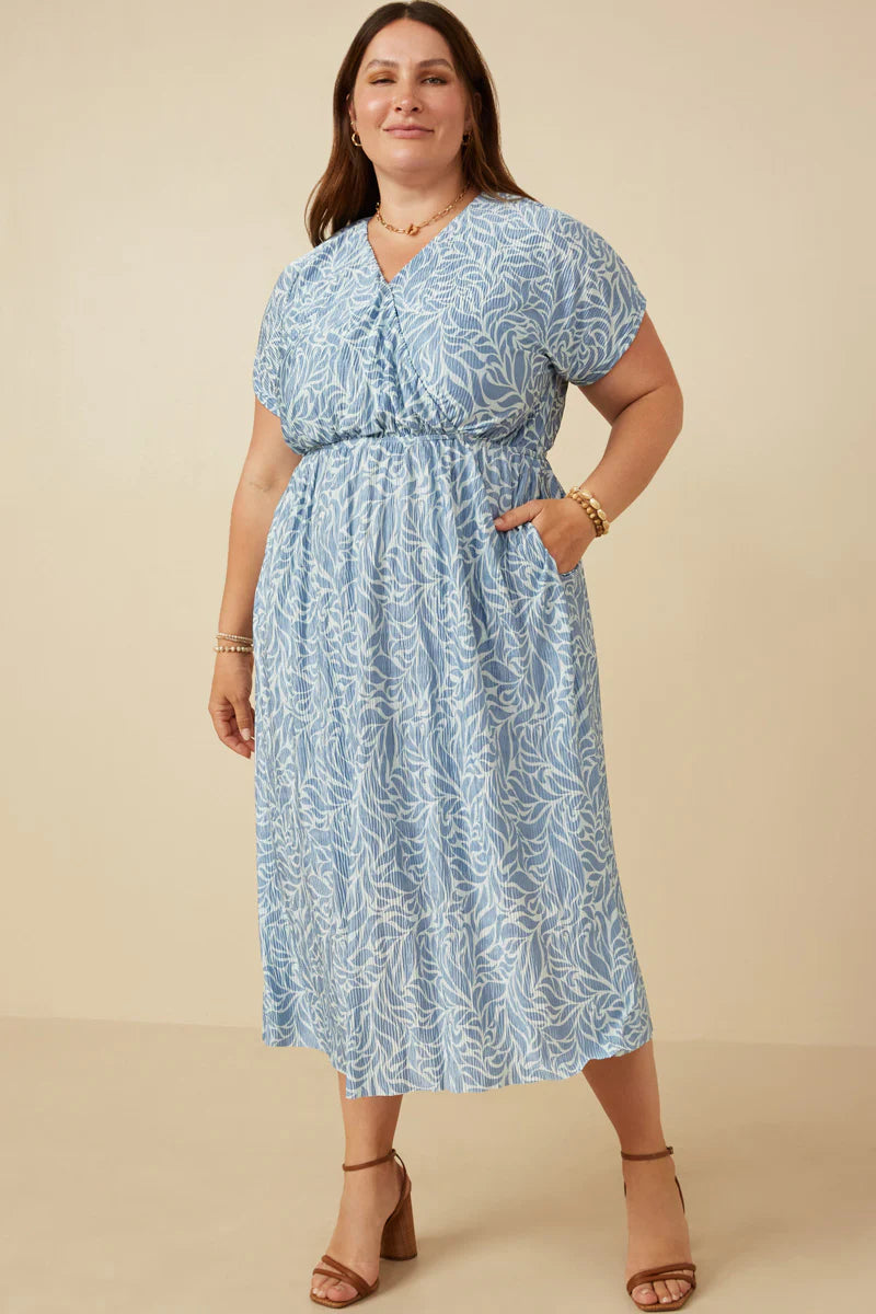 Dakota Dress in Blue- Misses & Plus (L-3X)