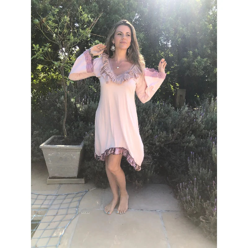 Dusty pink Boho dress