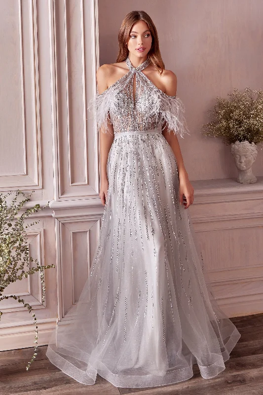 Enchanting Elegance: Shimmering Embroidered Gown for Unforgettable Nights