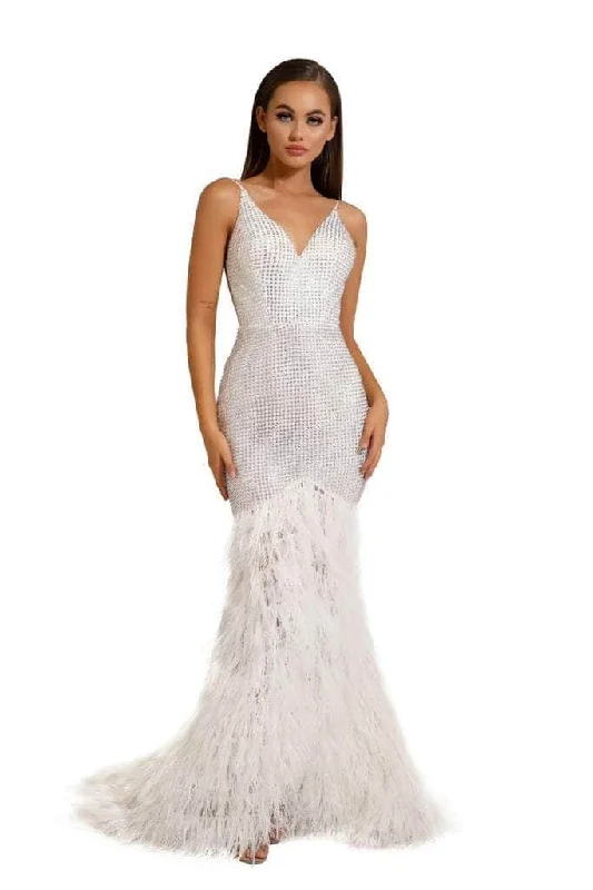 Enchanting Feather Prom Dress: A Symphony of Sophistication and Allure