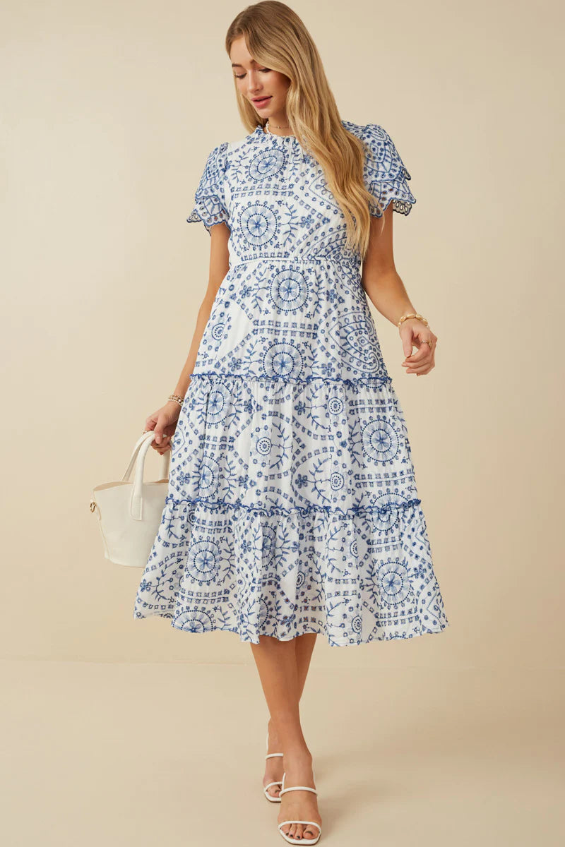 Promise Dress in Blue- Misses & Plus (S-3X)