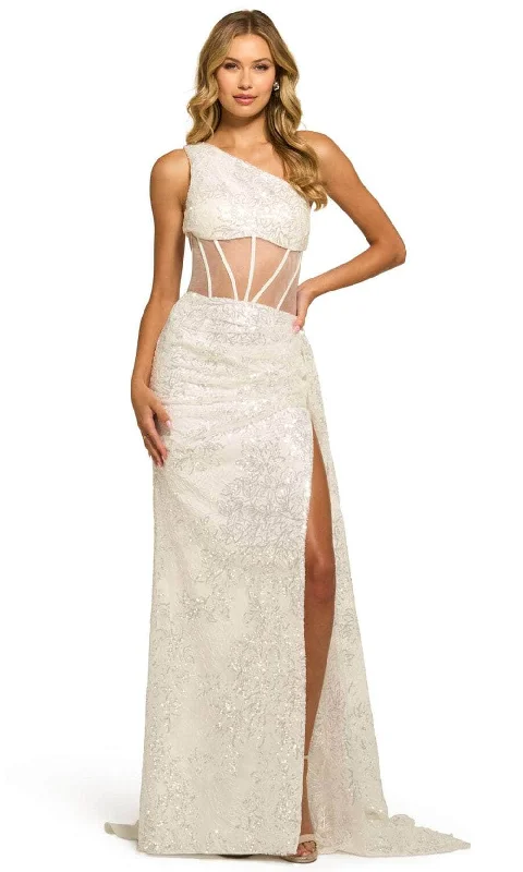 Sherri Hill 55426 - Illusion Midriff Gown