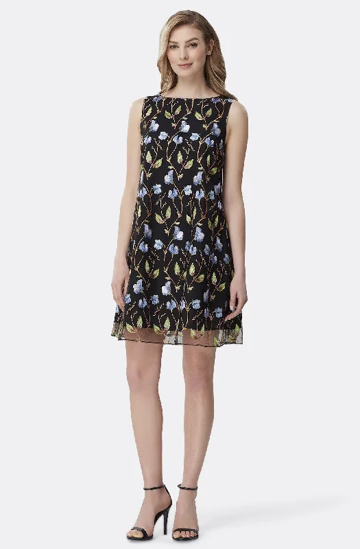 Tahari Asl - Floral Embroidered Sleeveless Short Dress TLMU9WD703SC