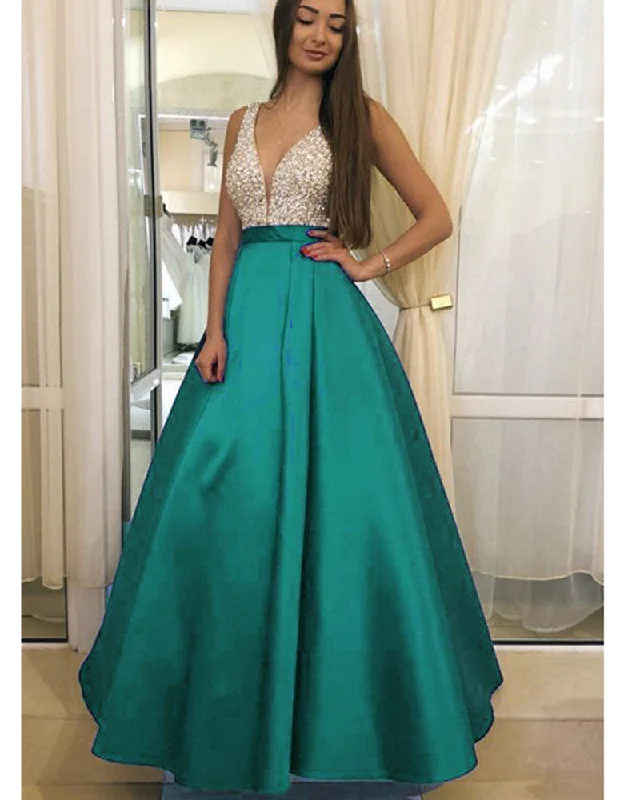 Turquoise V Neck Girls 2019 Graduation Prom Dresses Vestido De Festa Lono PL2140