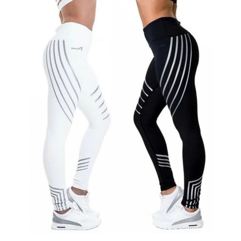 2019 Fashion Women Leggings Slim High Waist Elasticity Leggings Fitness Printing leggings Breathable Woman Pants Leggings