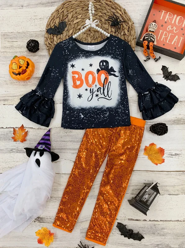 Boo Y'all Sequin Pants Set