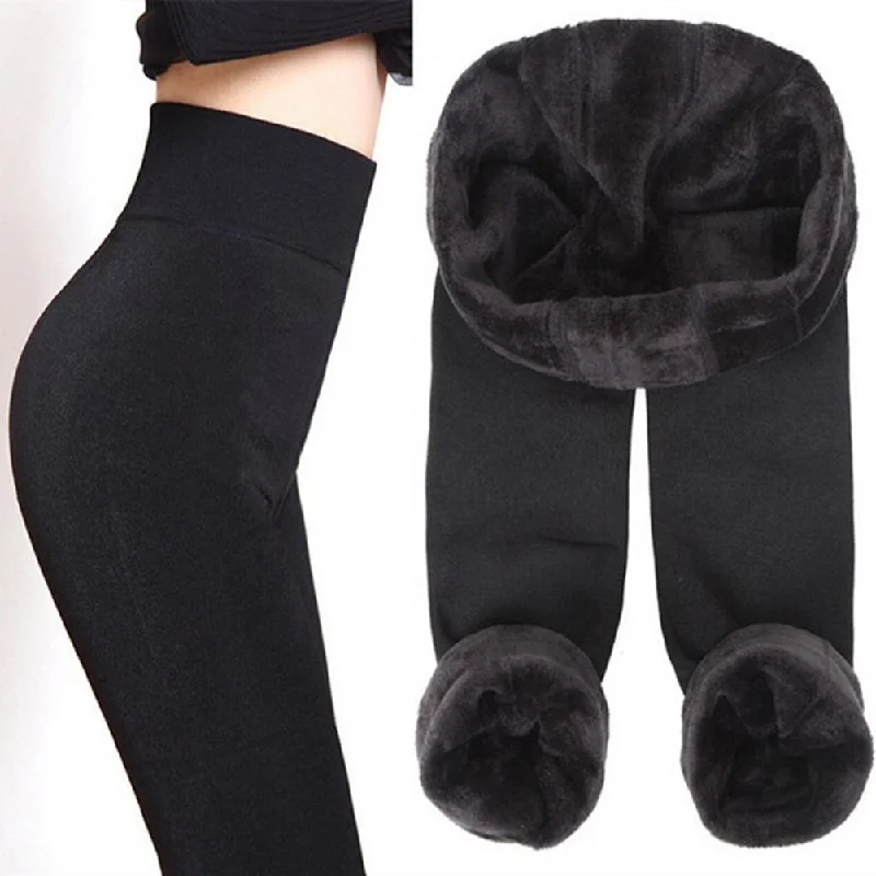 Women Leggings Inside Thicken Fur Warm Leggings Women Winter Fleece Legging Pants Female Velvet Leggings Wholesale