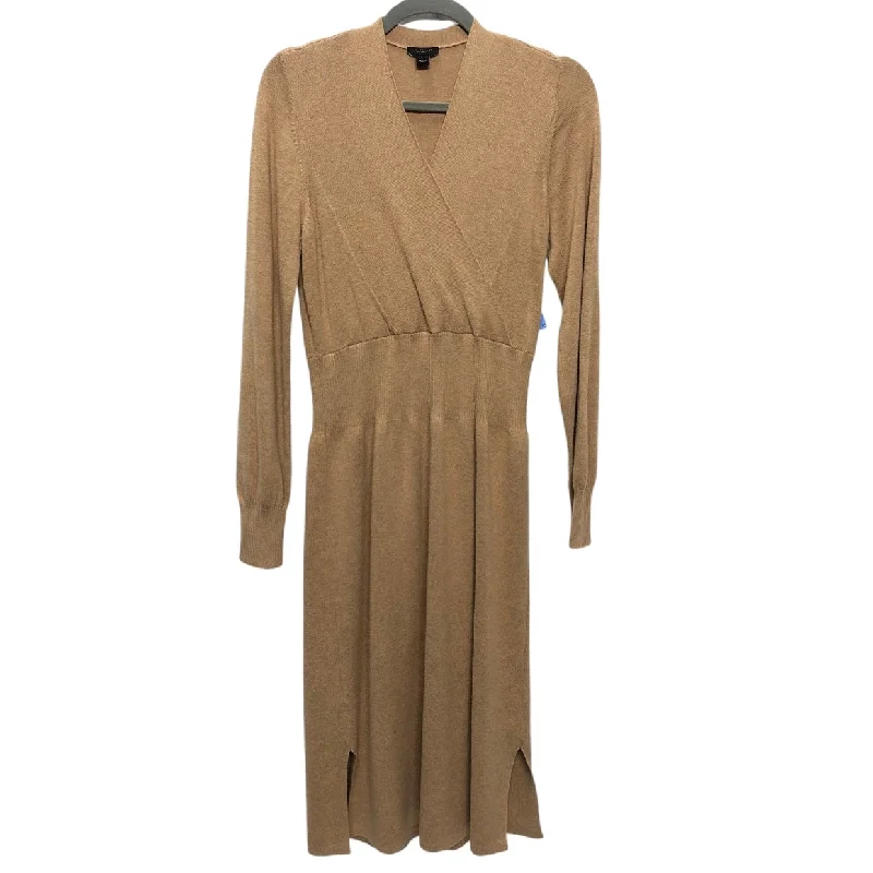 Dress Sweater By Ann Taylor In Tan, Size: S