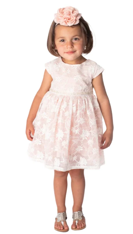 Baby Girl's & Little Girl's Peach Lace Dress