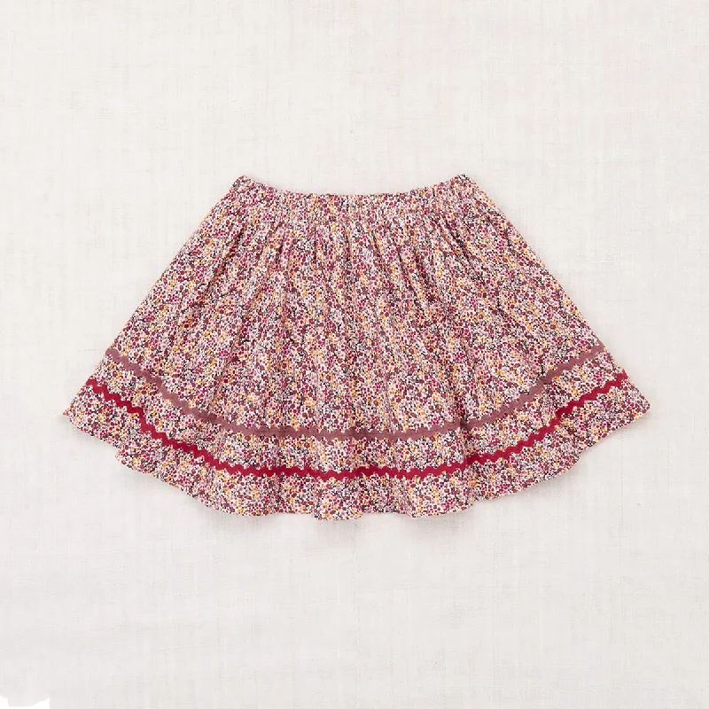 Rickrack Circle Skirt in String Mini Floral by Misha & Puff