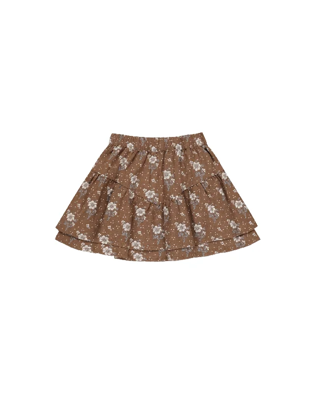 The Tiered Mini Skirt by Rylee + Cru - Autumn Rose - KIDS