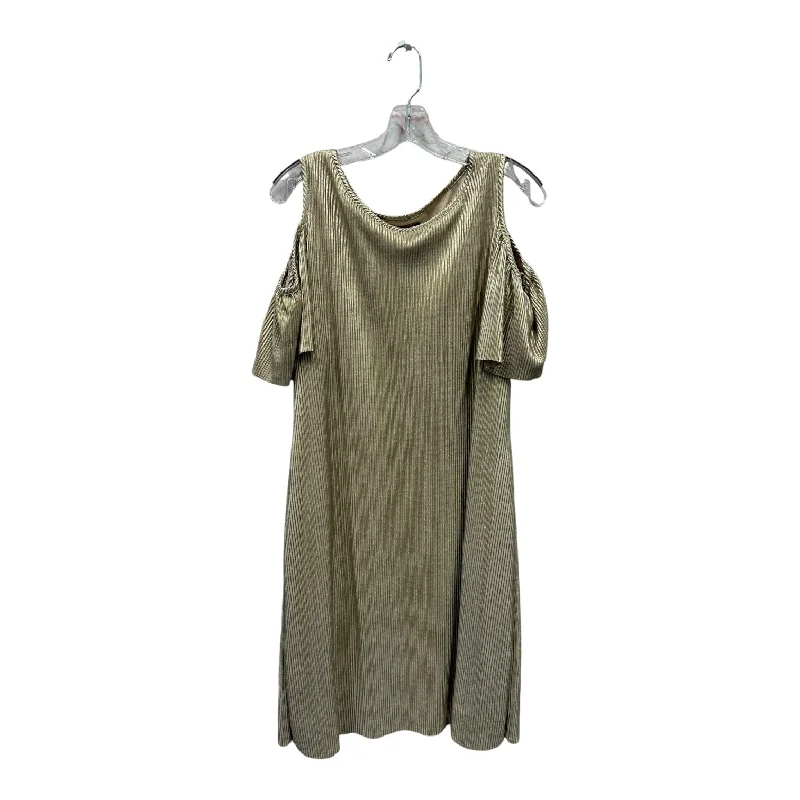 Dress Casual Midi By Roz And Ali In Gold, Size:Xl