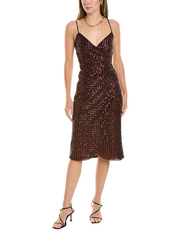 Nanette Nanette Lepore Sequin Faux Wrap Dress