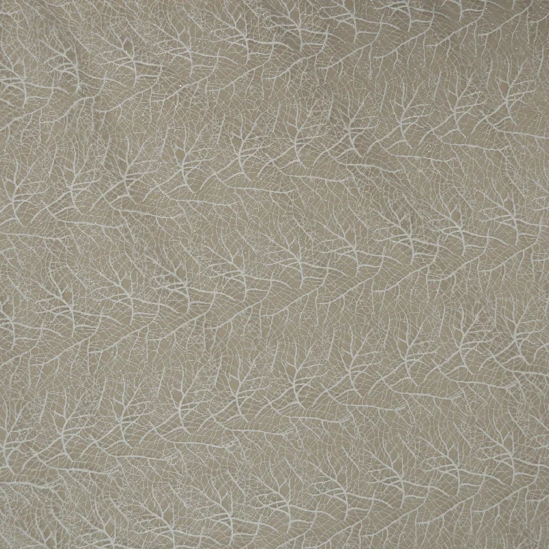 White Sequined Abstract Embroidered Tulle Fabric