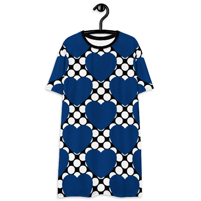 ELLIE LOVE DOT blue black - T-shirt dress