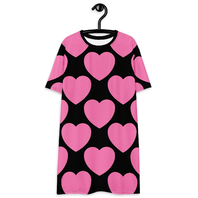 ELLIE LOVE pink black - T-shirt dress